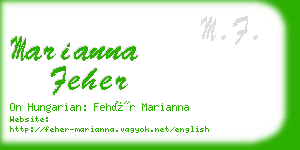 marianna feher business card